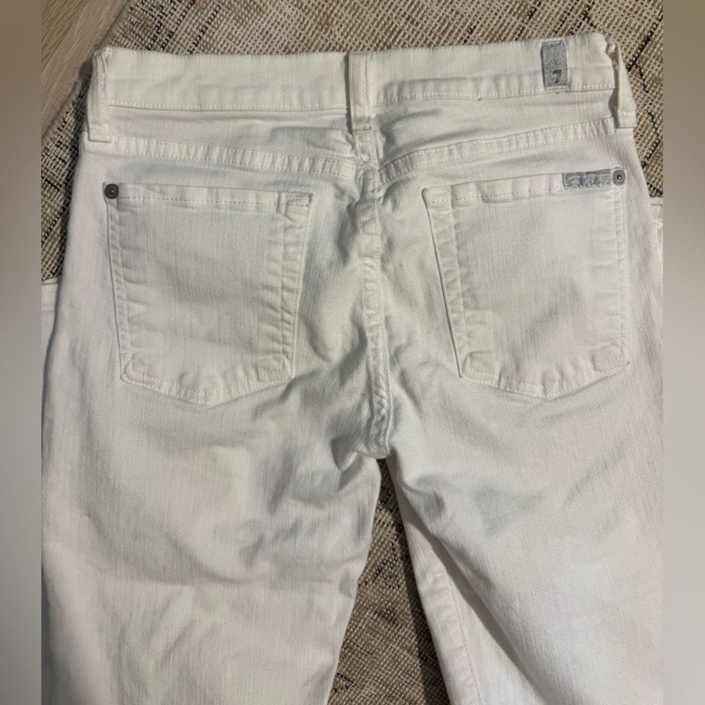 7 For All Mankind Low Rise White Women Jeans
